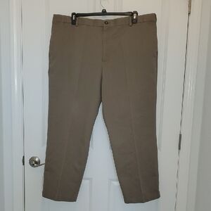 Dockers Flat Front Classic Fit Brown Pants, Size 44 X 30